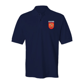 2-319th Airborne Field Artillery Regiment "Crest & Flash" Embroidered Cotton Polo Shirt