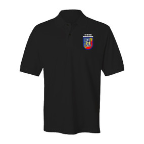1- 82nd Aviation Brigade "Crest & Flash" Embroidered Cotton Polo Shirt