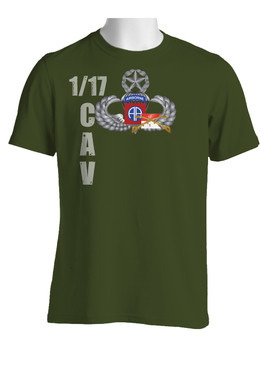 82nd w/ 1-17th Cavalry Guidon Cotton Shirt