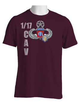 82nd w/ 1/17th Cavalry Crest & Flash  Cotton Shirt