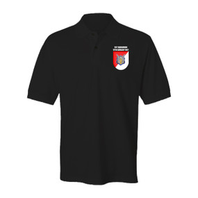 1st Squadron 17th Cavalry Regiment (Airborne) "Crest & Flash" Embroidered Cotton Polo Shirt
