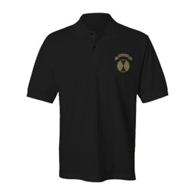 27th Infantry Regiment "Wolfhounds" (Subdued) Embroidered Cotton Polo Shirt