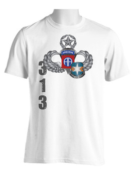82nd w/ 313th Military Intelligence Battalion (ABN)  Crest Moisture Wick Shirt