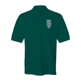 1-327th "Crest & Flash" Embroidered Cotton Polo Shirt