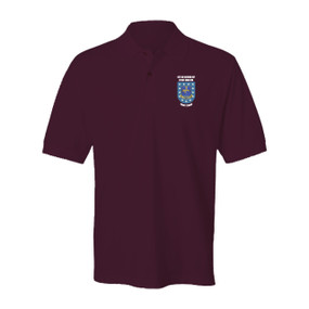 1-502nd Parachute Infantry Regiment "Crest & Flash" Embroidered Cotton Polo Shirt
