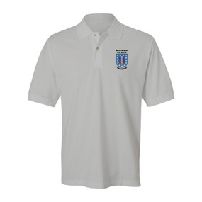 3-187th Regimental Combat Team "Crest & Flash" Embroidered Cotton Polo Shirt