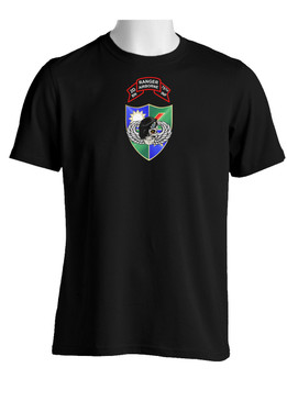 2-75 Ranger Battalion DUI-Original Scroll-Black Beret (Chest)  Cotton Shirt