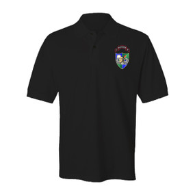 2-75th Ranger Battalion DUI  - Tan Beret Embroidered Cotton Polo Shirt