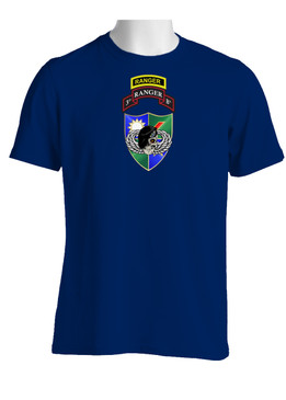 3-75th Ranger Battalion DUI - Black Beret w/ Ranger Tab  (Chest) Cotton Shirt