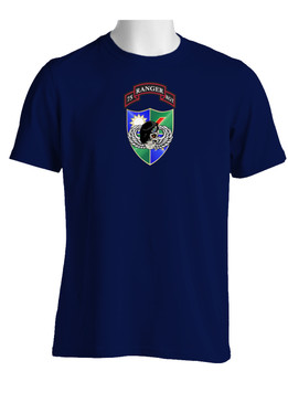 75th Ranger Regiment DUI-Black Beret (CHEST)  Cotton Shirt