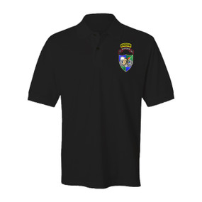 75th Ranger Regiment DUI-Tan Beret w/ Ranger Tab Embroidered Cotton Polo Shirt