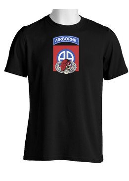 82nd Airborne Division "Skull & Wings" (CHEST)  Cotton Shirt