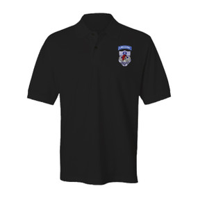 325th Airborne Infantry Regiment Crest w/ Skull & Wings Embroidered Cotton Polo Shirt