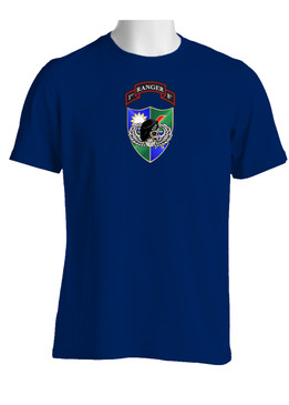 1-75 Ranger Battalion DUI-Black Beret (Chest)  Cotton Shirt