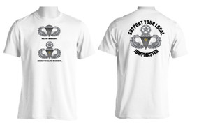 Support Your Local Jumpmaster (Master Wings w/ CJ)  Moisture Wick Shirt