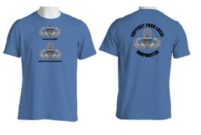 Support Your Local Jumpmaster (Master Wings )  Moisture Wick Shirt