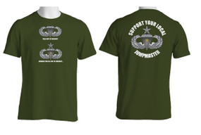 Support Your Local Jumpmaster (Senior Wings w/ CJ ) Cotton T-Shirt