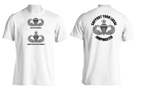 Support Your Local Jumpmaster (Senior Wings w/ CJ )  Moisture Wick Shirt
