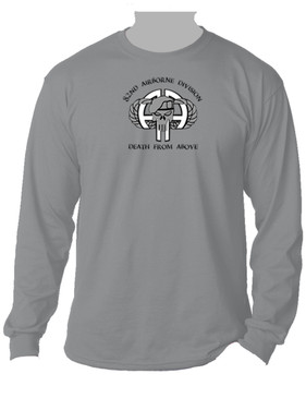 82nd Airborne Division Punisher Long-Sleeve Cotton Shirt (FF)
