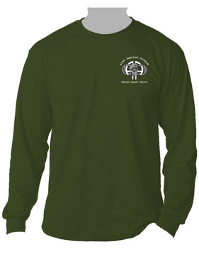 82nd Airborne Division Punisher Long-Sleeve Cotton Shirt (Pocket)