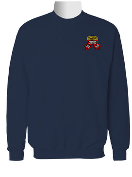 1-75th Ranger Battalion Original Scroll w/ Ranger Tab Embroidered Sweatshirt