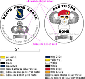 Alpha Company (BONE) 1/504 PIR Challenge Coin