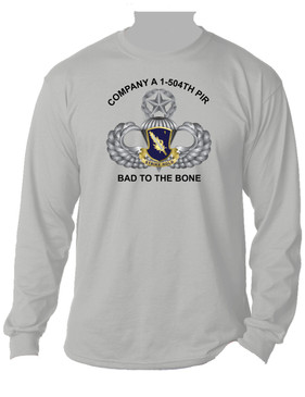 A Company 1/504th Parachute Infantry Regiment (BONE)  Long-Sleeve Cotton Shirt