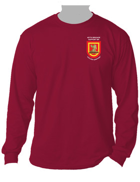407th Brigade Support Battalion Crest & Flash Long-Sleeve Cotton Shirt
