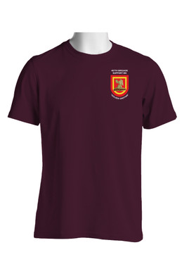 407th Brigade Support Battalion "Flash & Crest"  Cotton T-Shirt-(P)