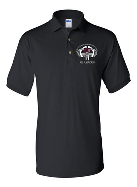 82nd Hqtrs and Hqtrs Battalion Punisher Embroidered Cotton Polo Shirt