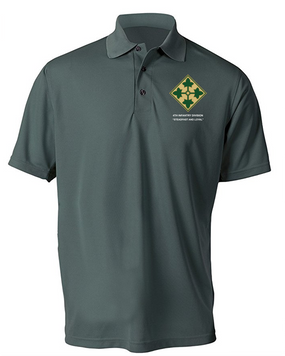 4th Infantry Division Embroidered Moisture Wick Shirt (Paragon)