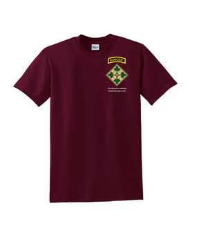 4th Infantry Division w/ Ranger Tab Cotton T-Shirt-(P)