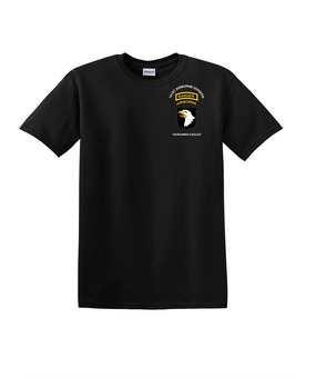 101st Airborne Division w/ Ranger Tab Cotton T-Shirt-(Pocket)