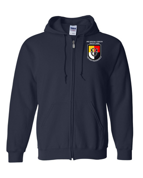 3rd Special Forces Group Embroidered Hooded Sweatshirt with Zipper