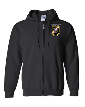 46th Special Forces Group  Embroidered Hooded Sweatshirt with Zipper