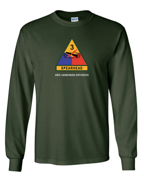 3rd Armored Division (Chest)- Long-Sleeve Cotton Shirt