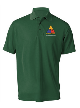 2nd Armored Division Embroidered Moisture Wick Shirt (Paragon)