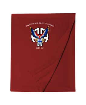 325th Airborne Infantry Regiment Embroidered Dryblend Stadium Blanket