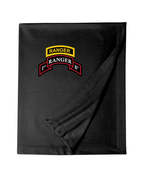 1/75th Ranger Battalion w/ Ranger Tab Embroidered Dryblend Stadium Blanket