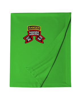 1/75th Ranger Battalion Original Scroll w/ Ranger Tab  Embroidered Dryblend Stadium Blanket