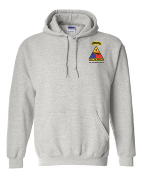 2nd Armored Division w/ Ranger Tab Embroidered Hooded Sweatshirt