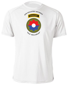 9th Infantry Division w/ Ranger Tab Moisture Wick Shirt -(Chest)
