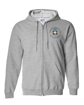 313th MI Battalion Embroidered Hooded Sweatshirt with Zipper