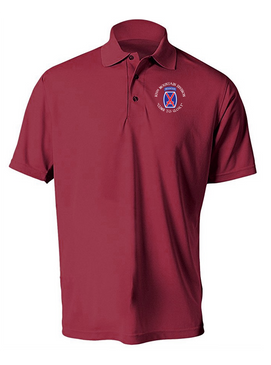 10th Mountain Division Embroidered Moisture Wick Polo