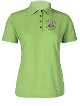 Ladies 327th Infantry Regiment Embroidered Moisture Wick Polo Shirt