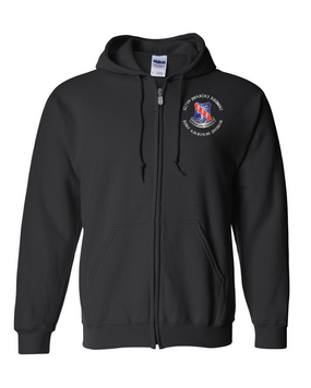 327th Infantry Regiment Embroidered Hooded Sweatshirt with Zipper