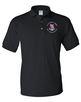 327th Infantry Regiment Embroidered Cotton Polo Shirt