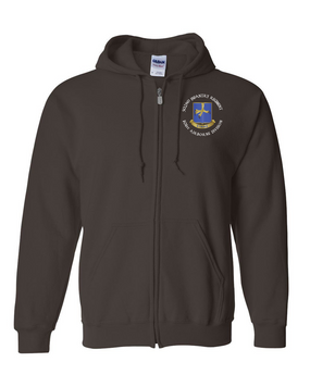 502nd Infantry Regiment Embroidered Hooded Sweatshirt with Zipper