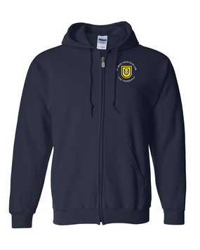 1st Special Forces Group Embroidered Hooded Sweatshirt with Zipper (C)