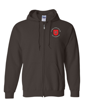 7th Special Forces Group Embroidered Hooded Sweatshirt with Zipper (C)